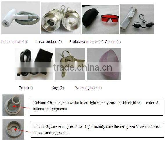 beauty studio nd yag laser tattoo removal treatment head machine D006