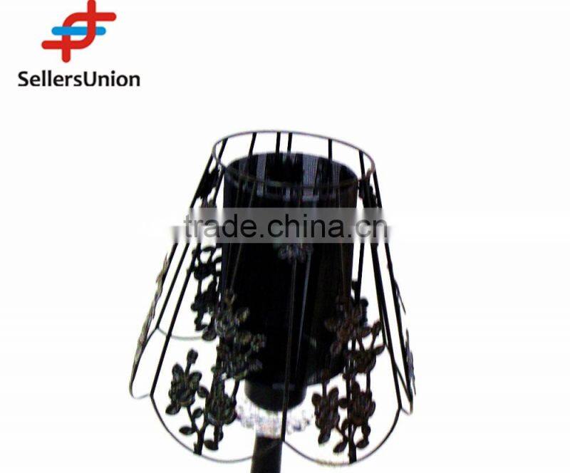 No.1 yiwu exporting commission agent wanted good quality exquisite home decoration black color delicate bedside table lamp