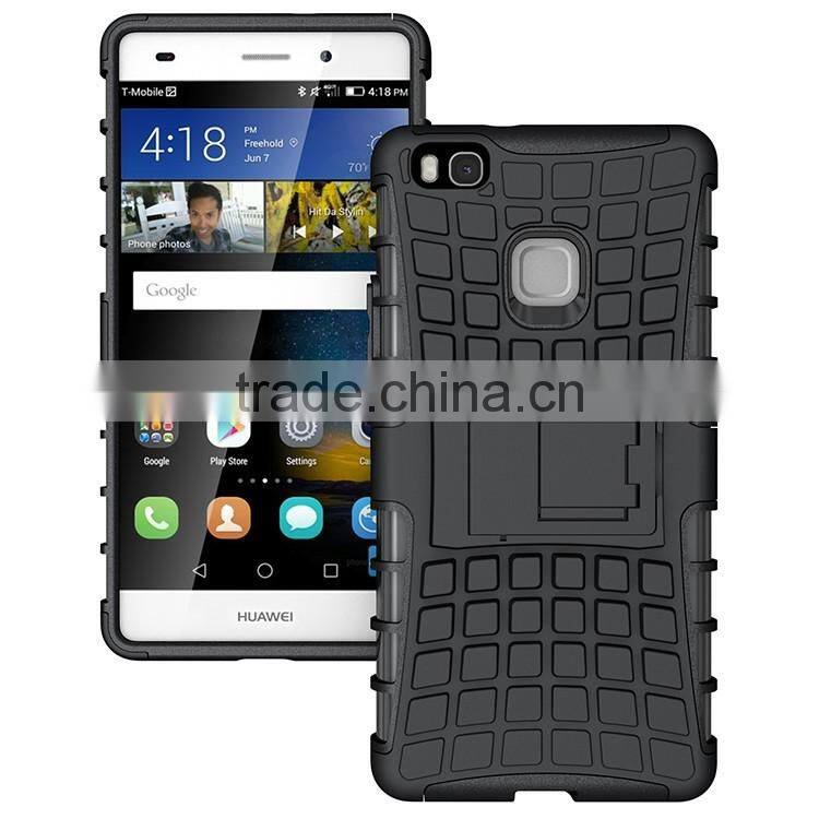 For HUAWEI P9 Lite Armor CASE Heavy Duty Hybrid Rugged TPU Impact Kickstand Hard Cover ShockProof Case