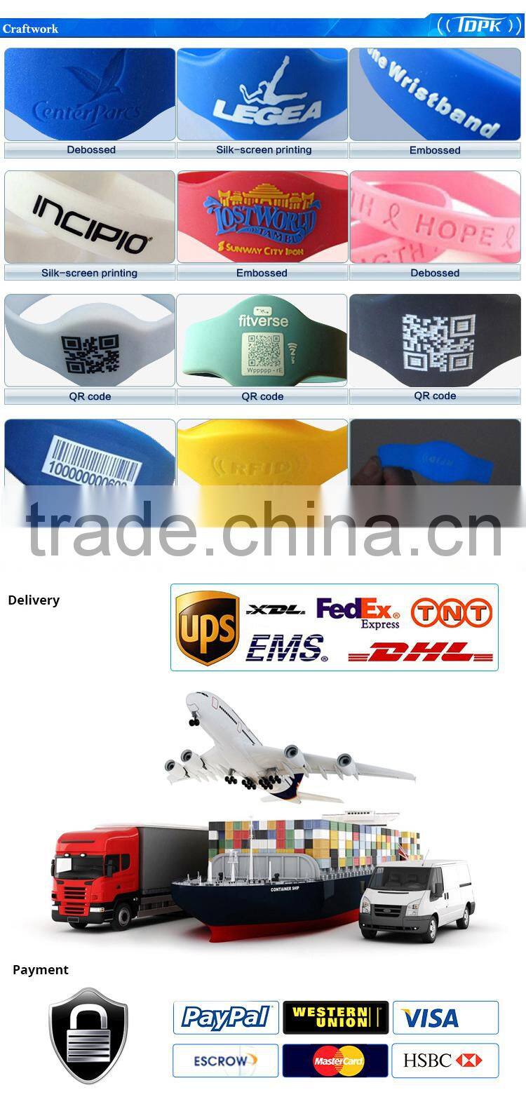 Ultralight transparent smart waterproof rfid plastic wristband
