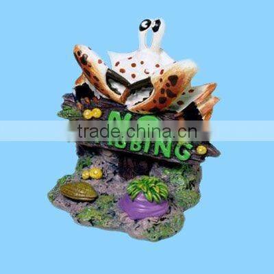 Aquarium polyresin decorative artificial palm tree