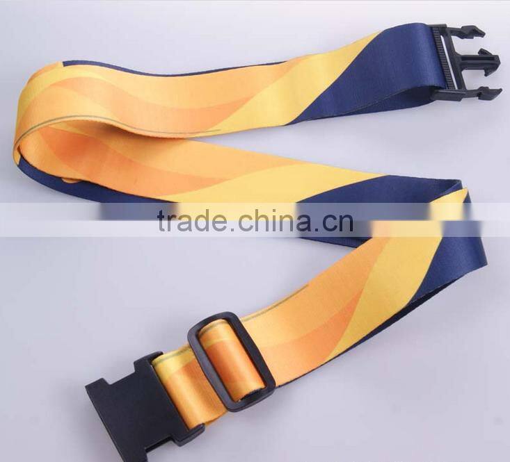 colorful heat transfer polyester luggage belt, travel luggage belt, luggage strap