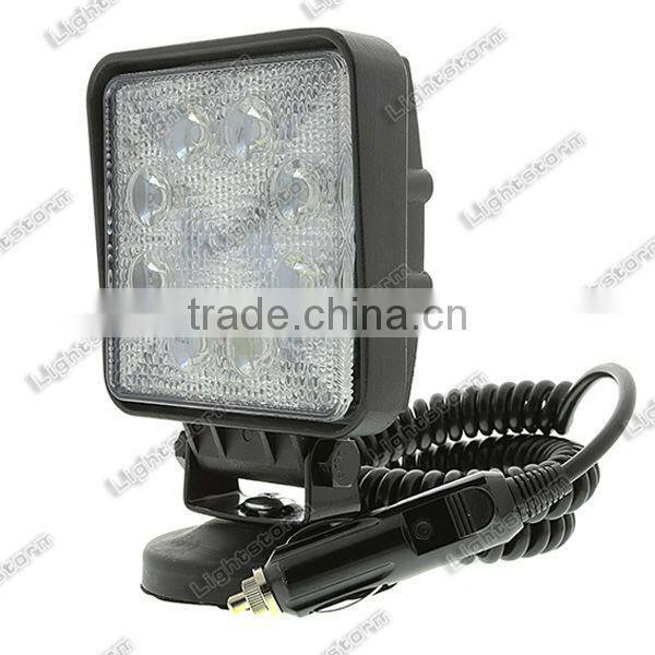 Square 24W Heavy Duty High Powered LED Flood Light with Magnetic Base work light for tructor