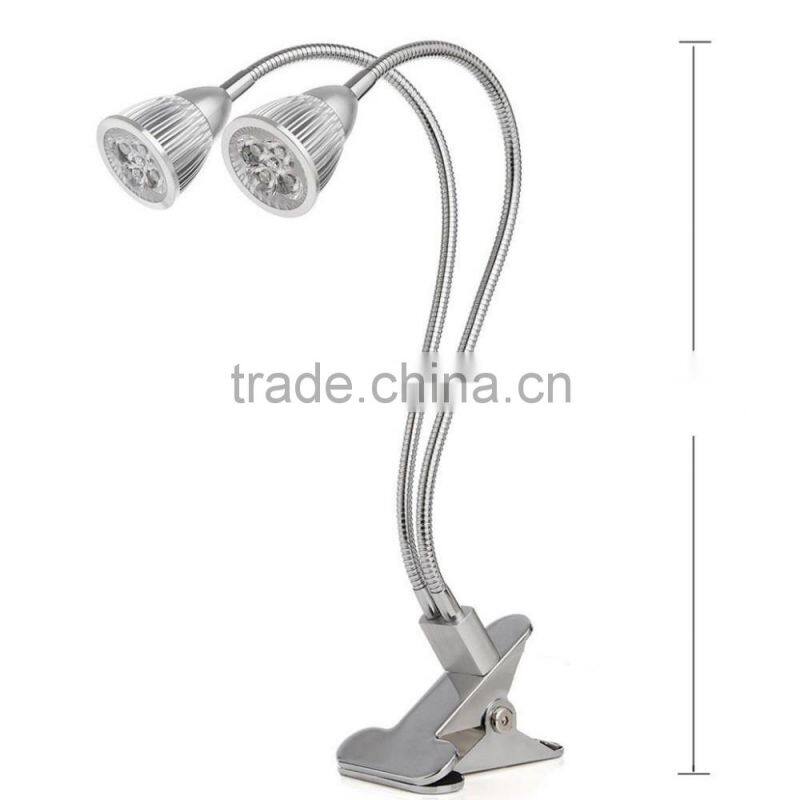 Led Grow Light, 10W Desk Clip Lamp with 360 Degree Flexible Gooseneck and Double on/off Switch for Indoor Plants