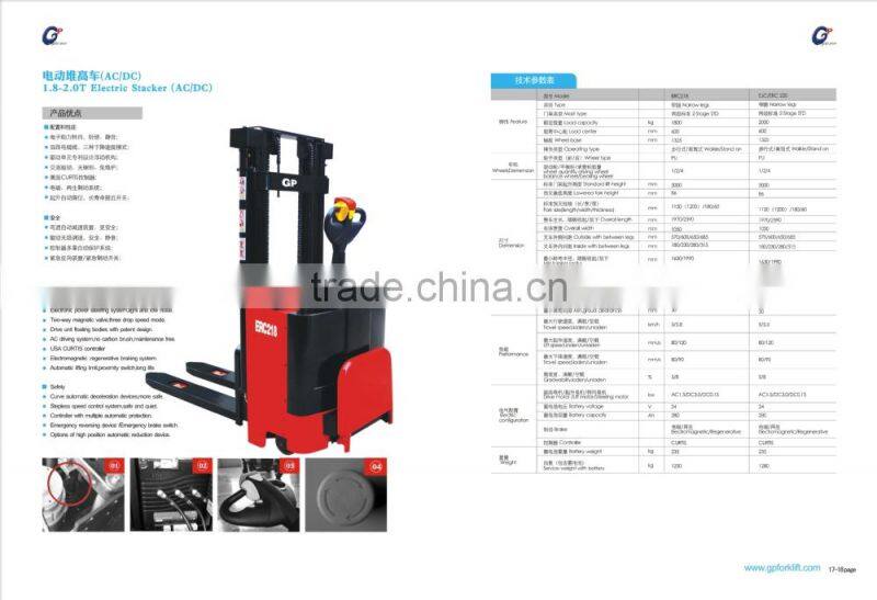 1.8-2.0T Electirc Stacker(AC/DC)