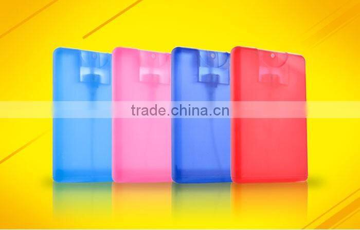 Credit card sprayer plastic perfume sprayer bottle