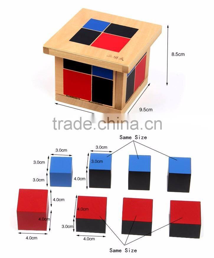 Baby Toy Montessori Algebraic Binomial Cube Early Childhood Education Preschool Training Math Kids Toys