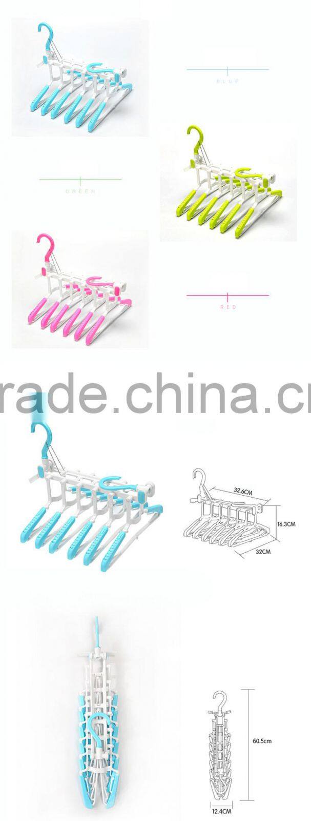 Multi-function double side hangers Magic Hangers Clothes Rack Home Organization foldable