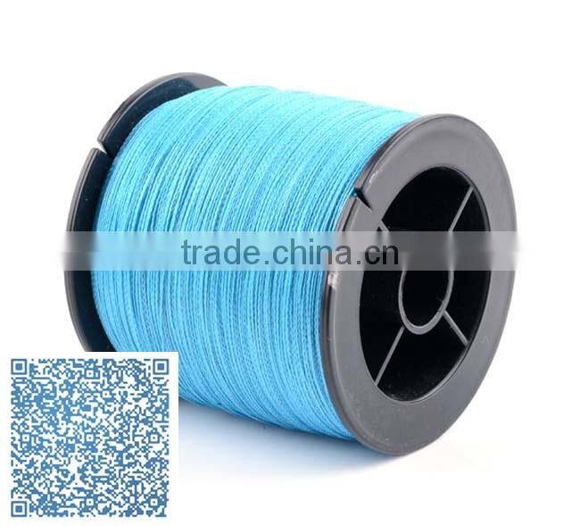 1000M 8 weaves blue color PE braided fishing line