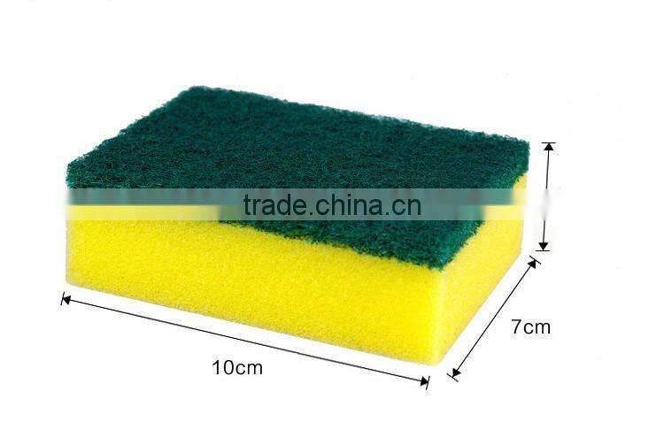 China factory wholesale cleaning sponge with scouring pad for kitchen