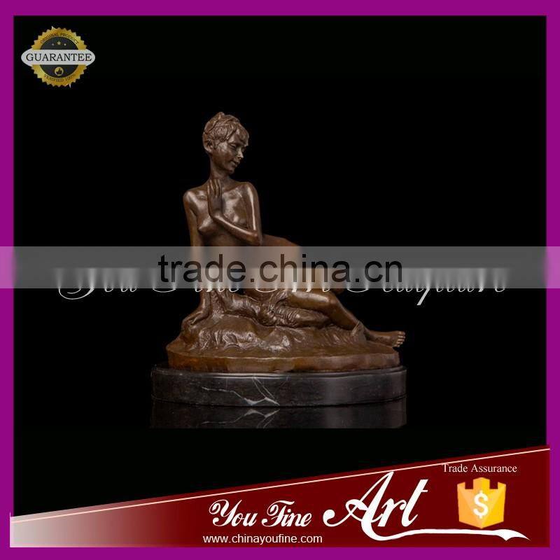 western bronze naked girl statue for sales