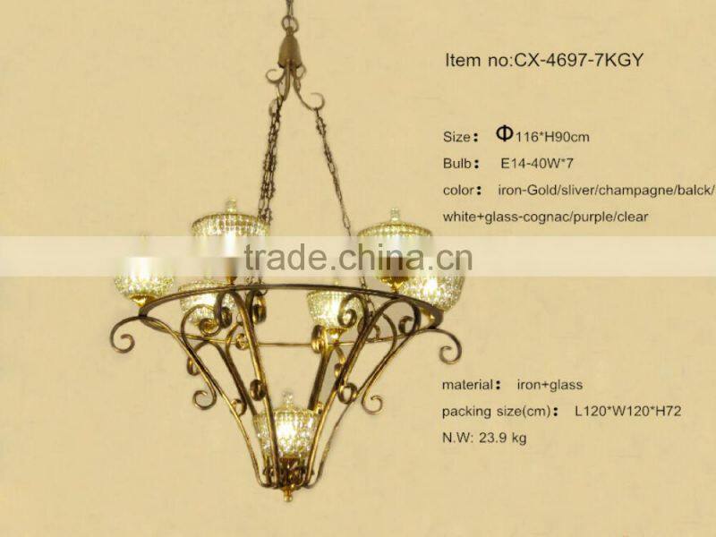 Hot Sell Luxury modern Red Metal Chandelier/Special Design Creative Metal Chandelier