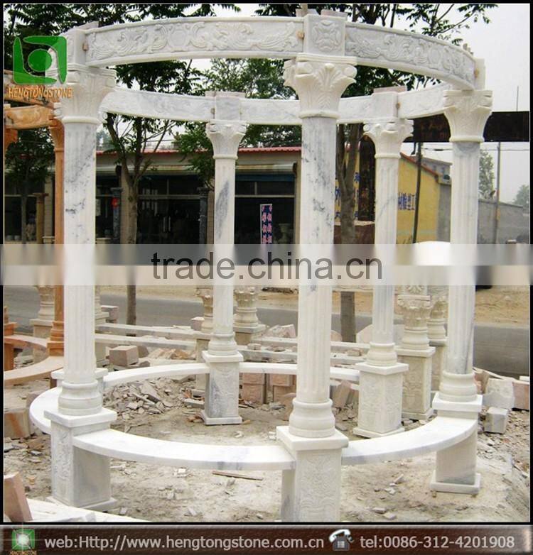 Outdoor Carved Marble Gardn Gazebo