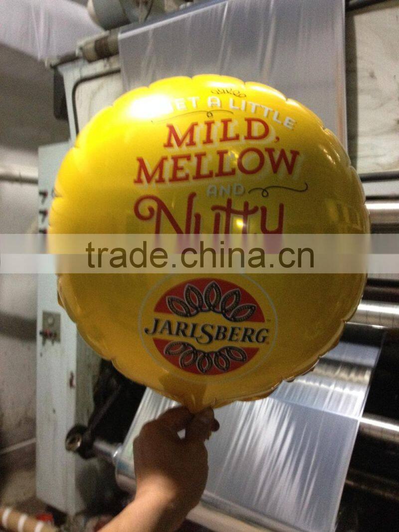 Printed mylar balloons with lip shape