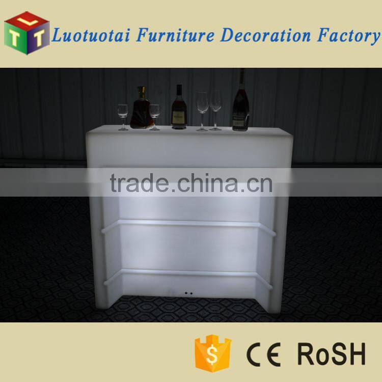 LED Remote Straight Bar Counter/ Hot Sell LED Rechargeable Bar Counter/LED Outdoor Lawn Use Bar Counter