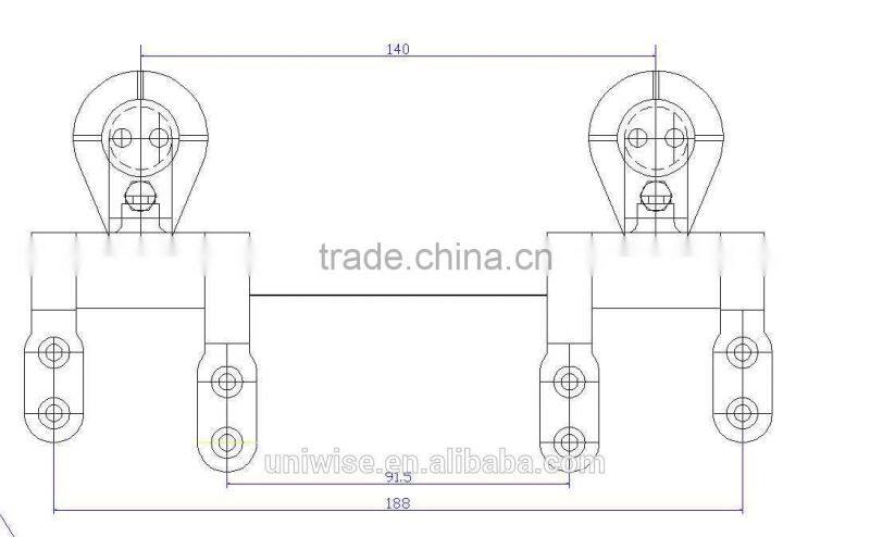 UIC-MDH33 soft-close Chromed hinge for toilet seat cover