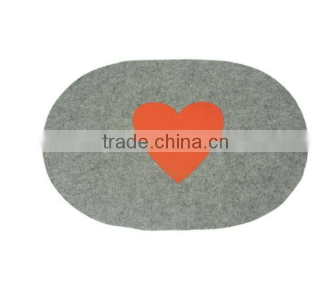 Store More Heart Logo Grey Liquid Absorbent and Heat Resistant Felt Mat