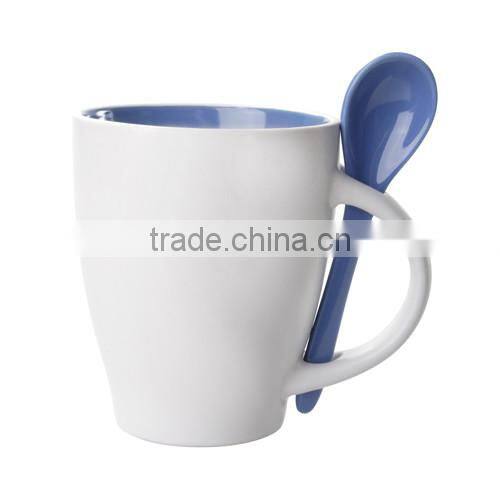 ceramic mug with spoon 300ml