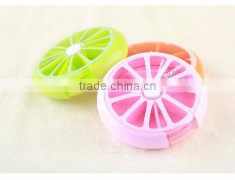 cy273 Health Care Medicine Pill Box lemon Shaped Sort Vitamin 7 Day Weekly Holder Tablet Storage Case Container Cases Travel