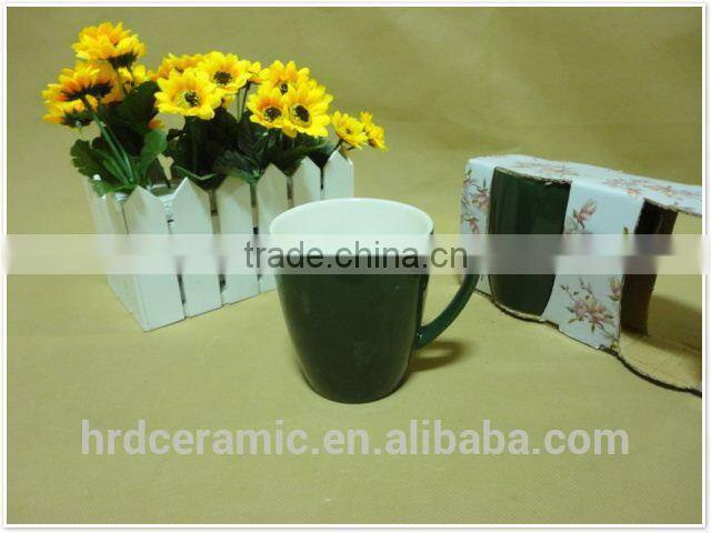 Personalized printing ceramic cup with double colorful