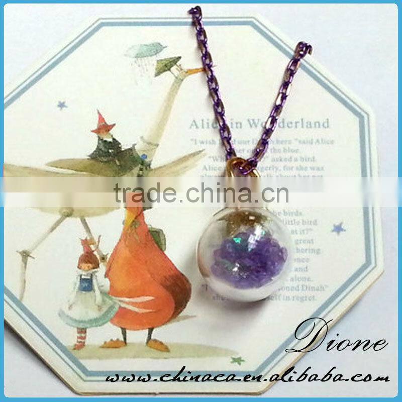 New Real Dried Flower Glass Ball Pendant glass dome pendant necklace