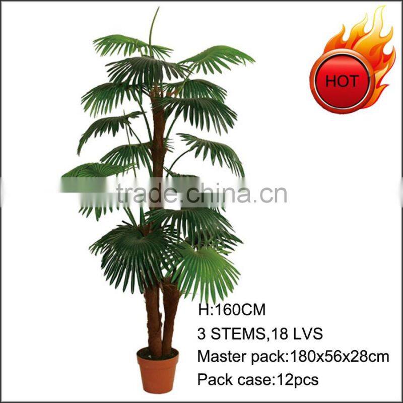 Hot export sale artificial fan palm tree