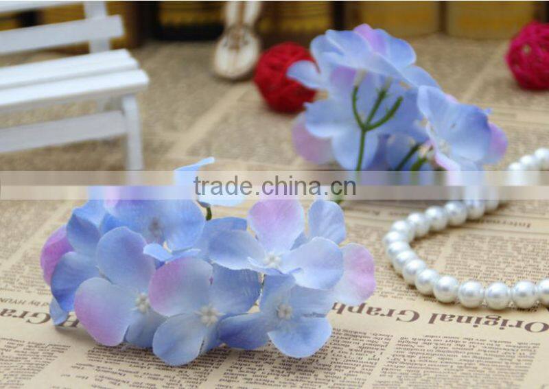 Silk artificial hydrangea flower heads fake flower for celebration