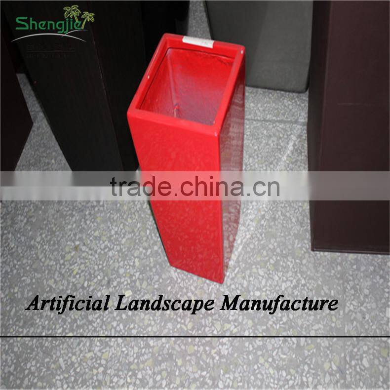 SJZJN 2660 decorative small round fiberglass clay garden pots, fiberglass clay garden planters