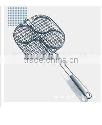 double handle stainless steel barbecue bbq grill wire mesh net