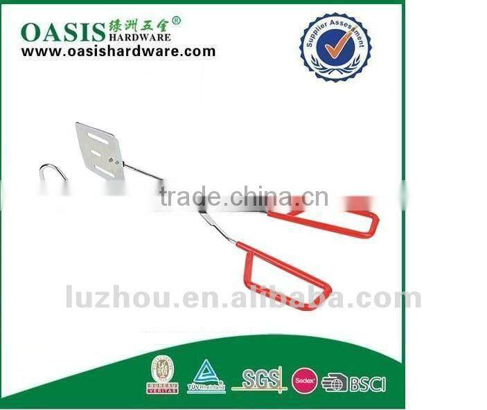 Food tong iron with powder coating plastic coating handle