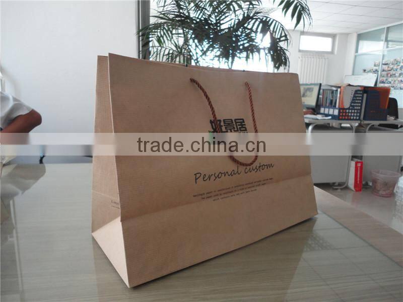 heavy weight kraft paper bag / take out paper bags / Tyvek paper Carry Bag
