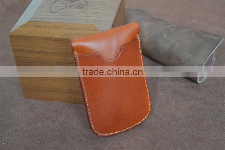 Handmade Band Card Holder Genuine leather for Travel Retractable Badge