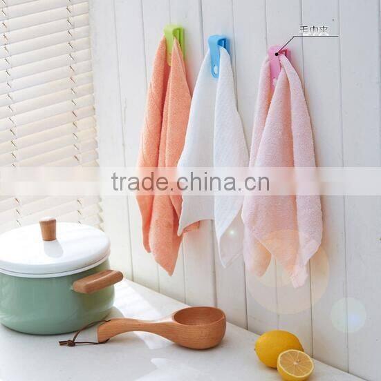 new product plastic kitchen towel holder clip wall-mount towel rack with stick