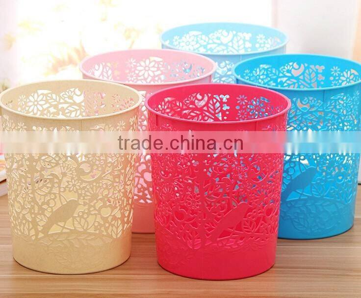 Houseware cartoon plastic garbage bin/rubbish bin/Waste Bin with lid for children