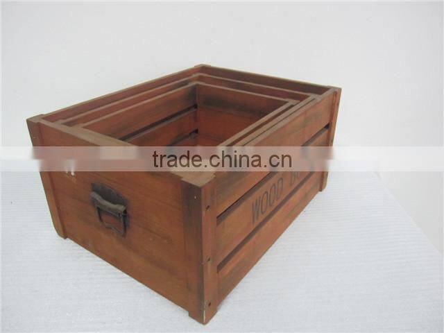 unfolding paulownia wooden crate for bottles egg fruit