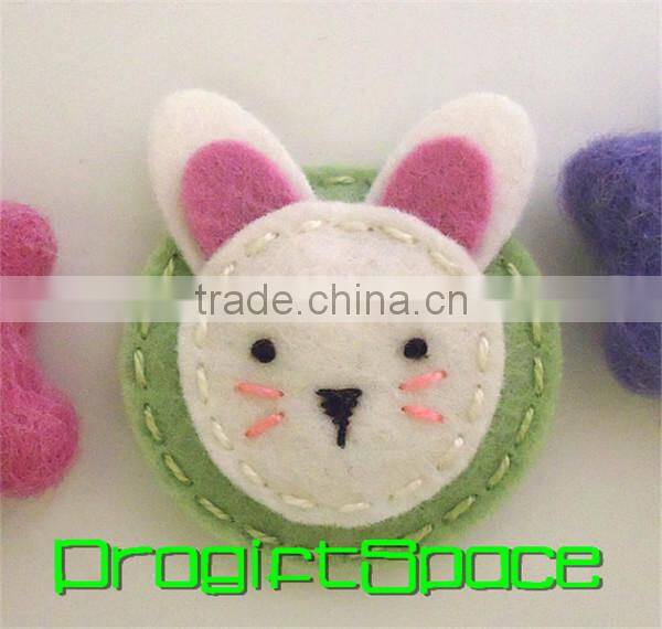2017 Felt Hair Bow Clip with Blue and Pink Cupcake Shaped in China