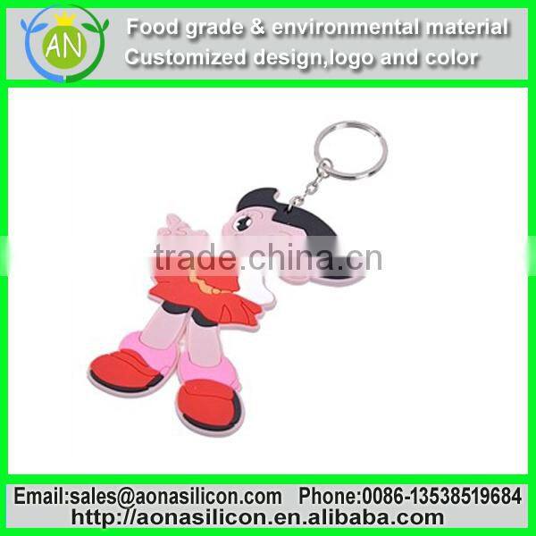 China factory cheap price Wholesale monkey shape silicone charm keychains