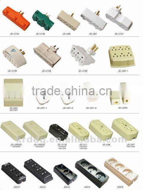 U156 electrical adapter plug with socket