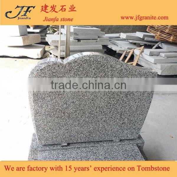 Grey Granite Wave Cover Plate Poland Style Tombstone & Monument