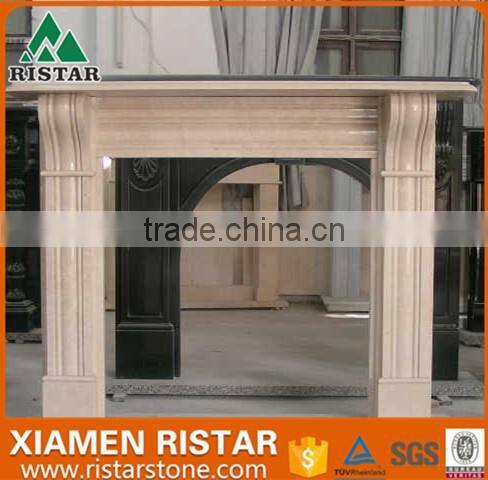 For sale natural yellow marble fireplace surround mantel RST-FP-DLS107