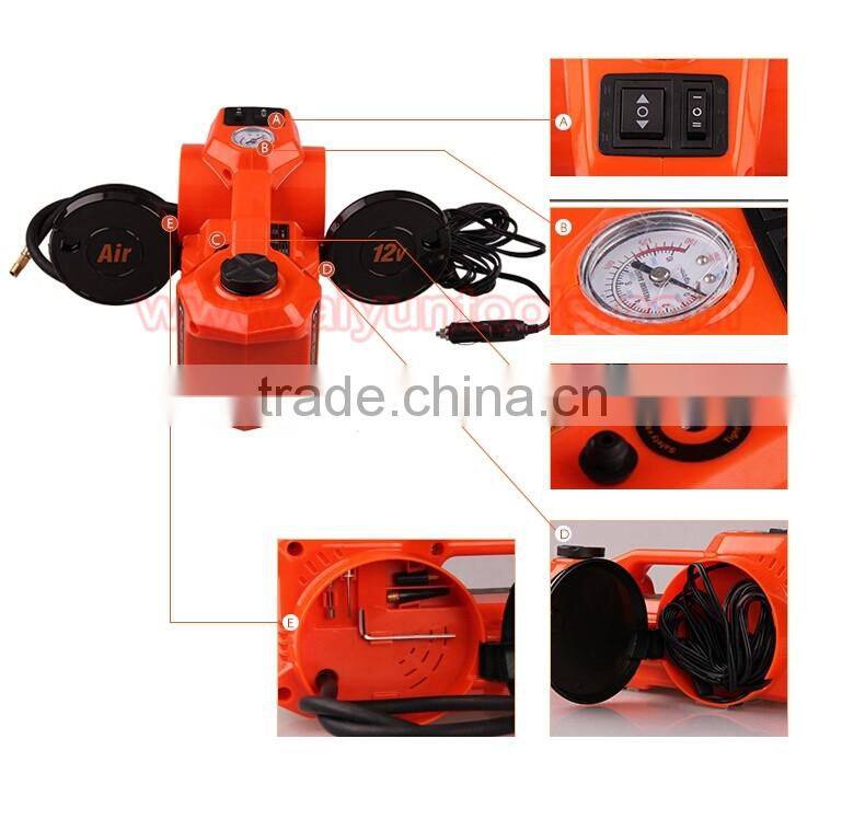3 in 1 whole set impact wrench and Electric Hydraulic Car Jack electric jack 12V