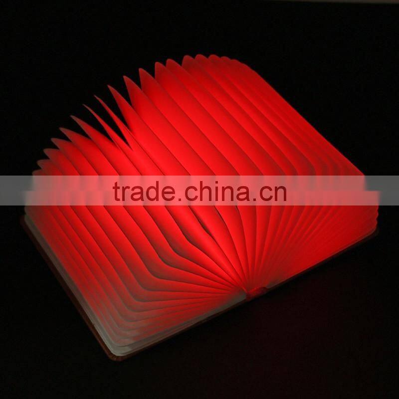 Folding LED Nightlight Creative LED Book Light Lamp Best Home Novelty Decorative USB Rechargeable Lamps White/Warm/Blue/Red
