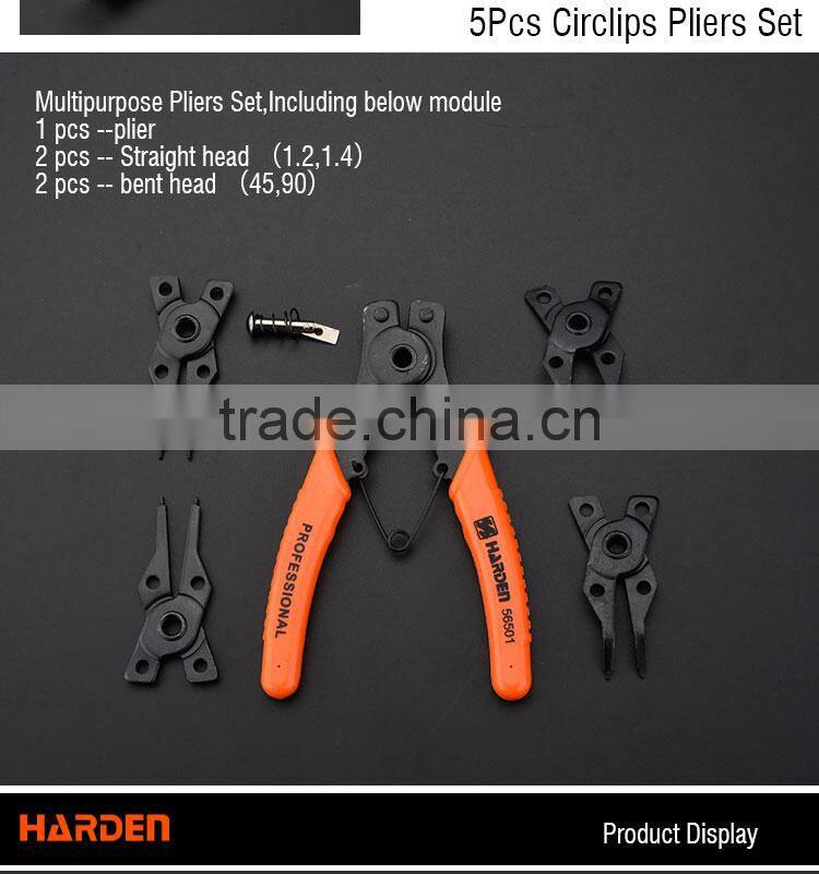 Competitive Price Professional 5PCS Chrome Vanadium Circlip Plier Set