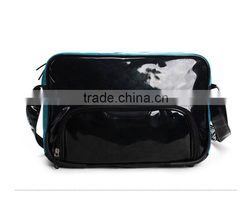 Waterproof PU Shoulder School Bag Adjustable Strap Messenger Bag