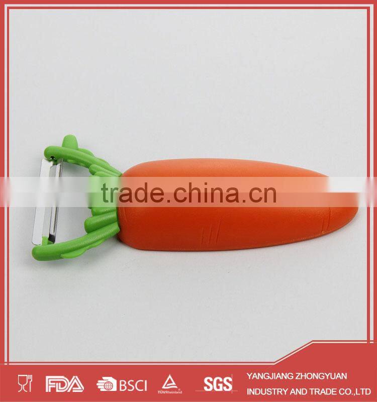 Stainless steel Y shaped peeler with magnetic carrot shaped handle