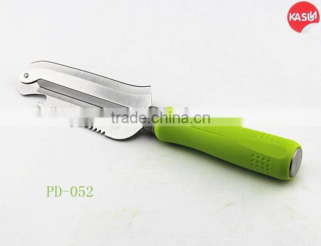 PD-053 Multi Function 4 in 1 peeler knife Fish scraper bottle opener apple peeler corer slicer