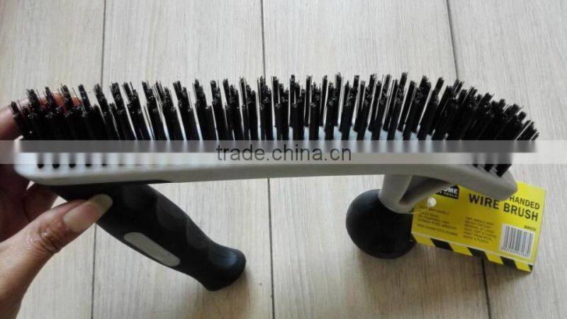 Two Handed Wire Brush With Soft Grip Handle
