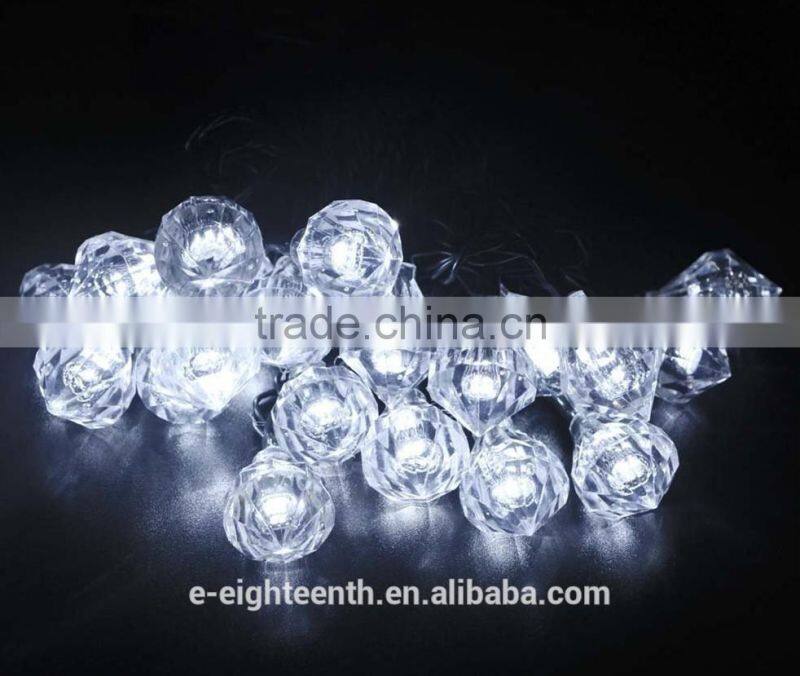 2015 new Solar power 20LED Diamond shaped Fairy String Light For Wedding Party Garden Christmas Tree Decoration