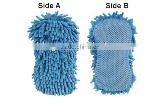 Chenille Wash Sponge with Mesh