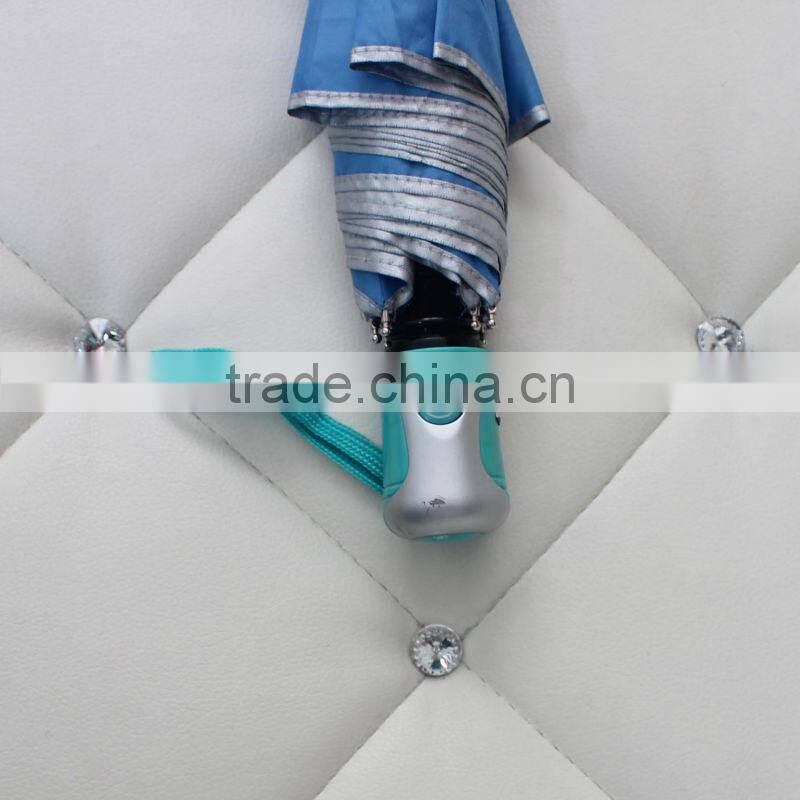 3 Folding auto open and close sun umbrella